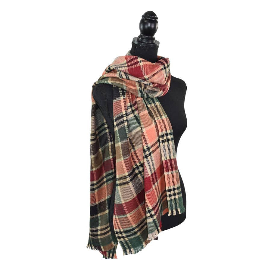 Dupatta Designs - Wholesale Scarf - Women's - Oakleigh Narrow Plaid Scarf 10PK7