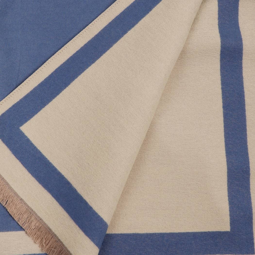 Fashion City - Wholesale Wrap - Women's - Reversible Oversized Border Cashmere Feel Shawl17