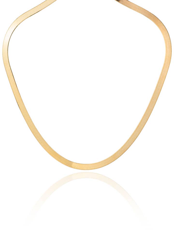 Collier serpent épais plaqué or pour la vente par Aran Jewels