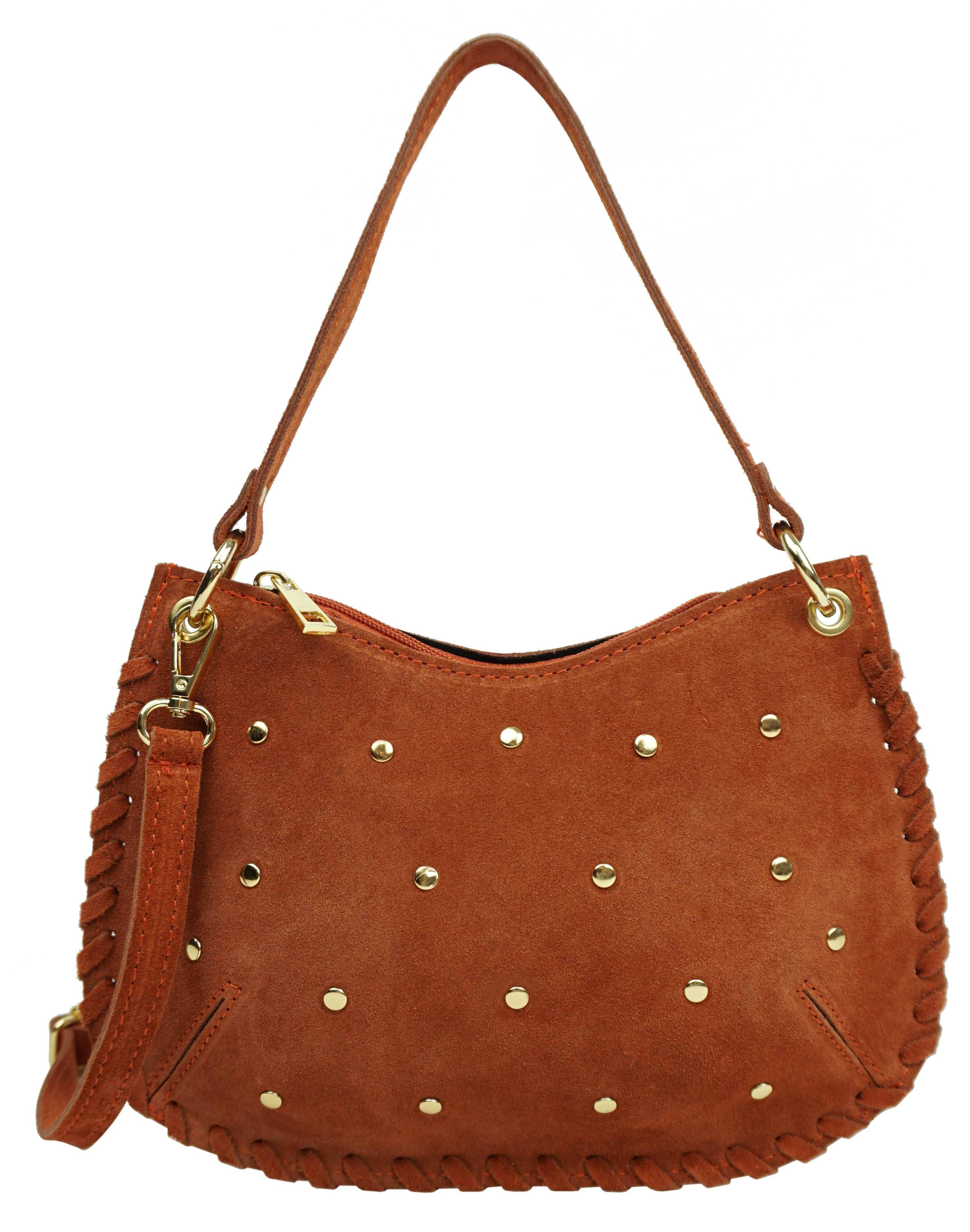 Anais - Vendita all'ingrosso Tracolla - Donna - Borsa a spalla Anna 61001 in pelle scamosciata con borchie9