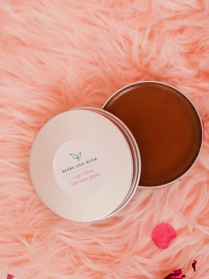 Baume Lady V pour la vente par Herbs and Mylk