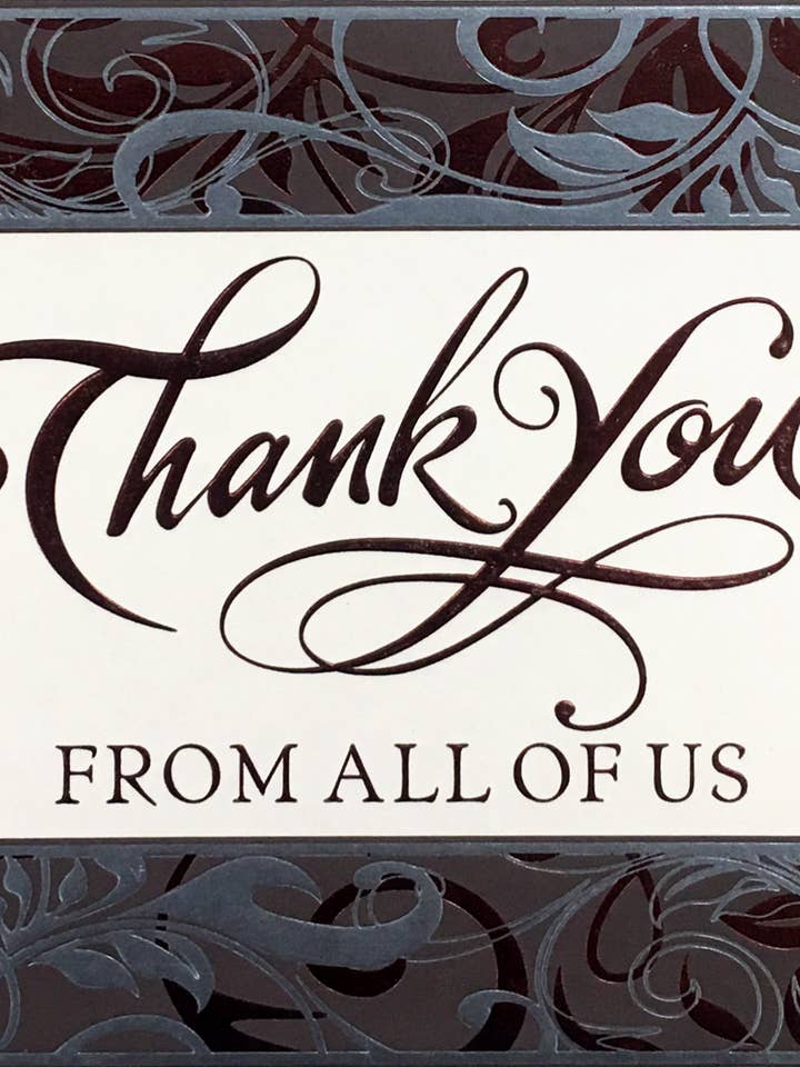 RDG Thank You Greeting Cards - From All (3pk) 19607 for wholesale by A-Line Greetings