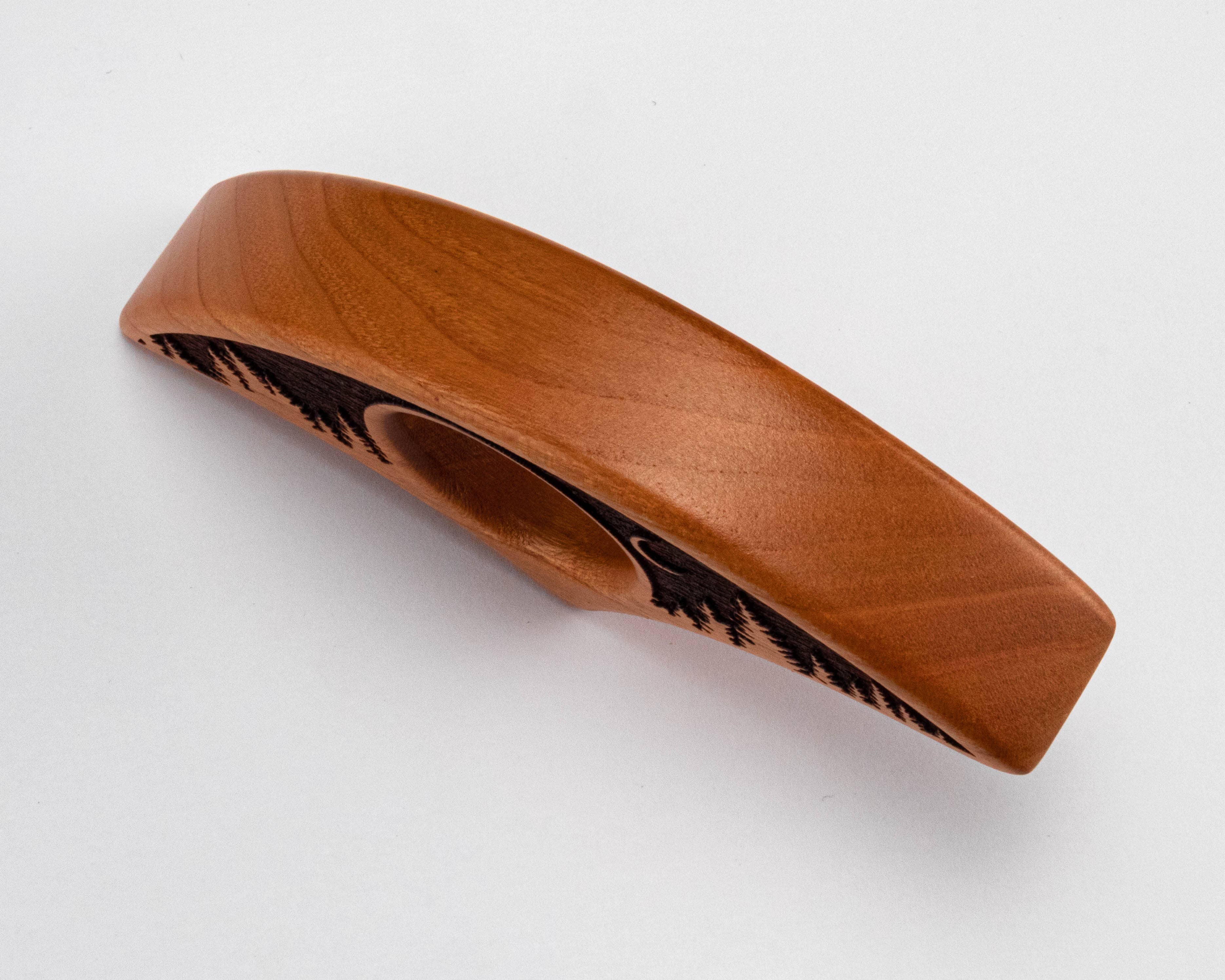 Woodland Woodworx - Wholesale Book Holder - Thumb Page Holder, "Moonlit Forest" Design, Cherry Wood8