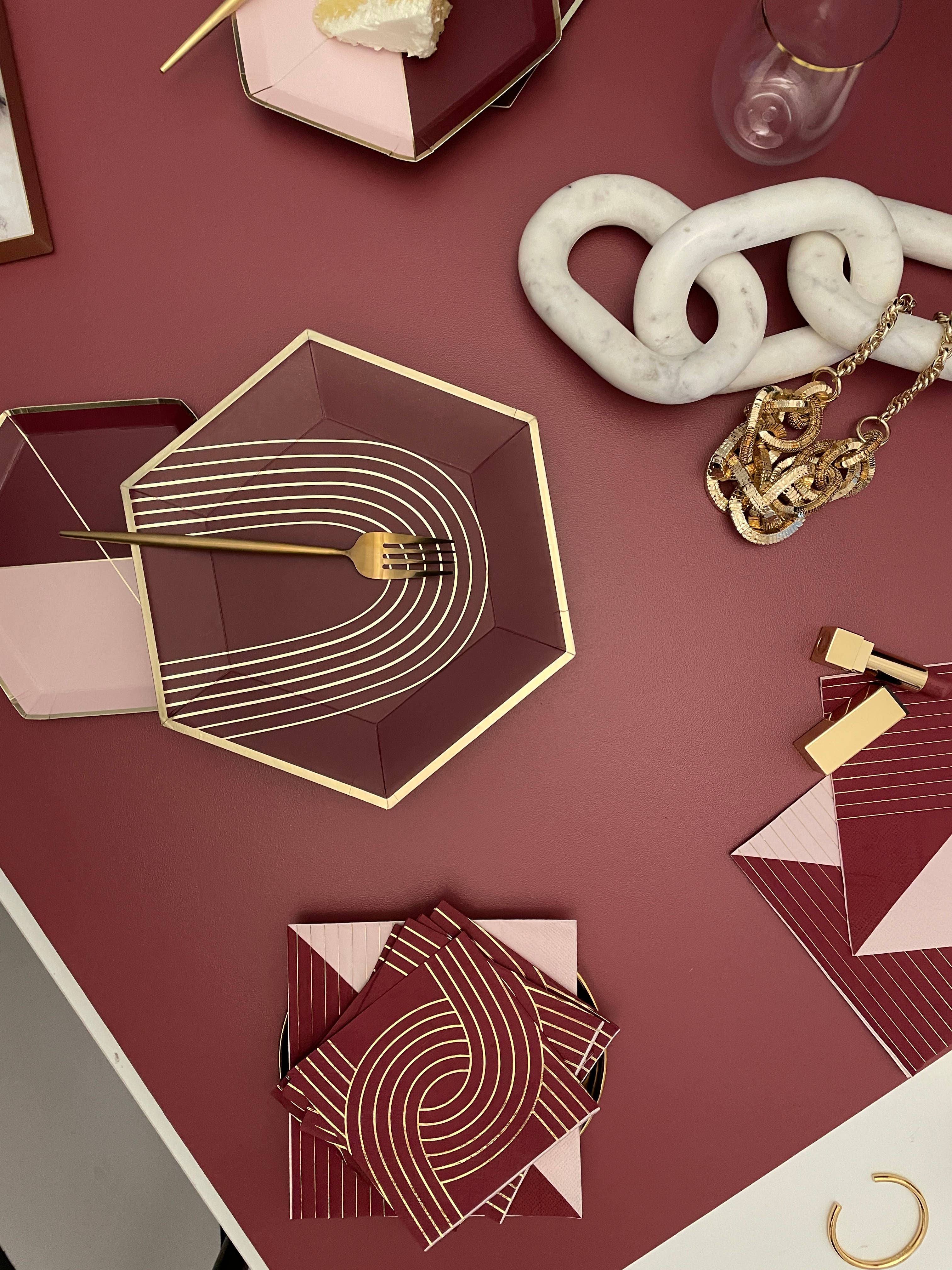 Harlow & Grey - Wholesale Disposable Napkin - Bordeaux - Maroon Lunch Paper Napkins5