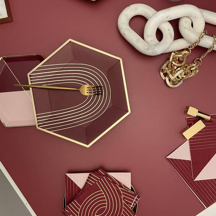 Harlow & Grey - Wholesale Disposable Napkin - Bordeaux - Maroon Lunch Paper Napkins5