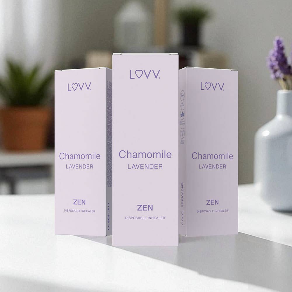 LUVV Labs - Wholesale Aromatherapy Inhaler - 10 LUVV ZEN Chamomile Infused Lavender Flavored Inhealers1