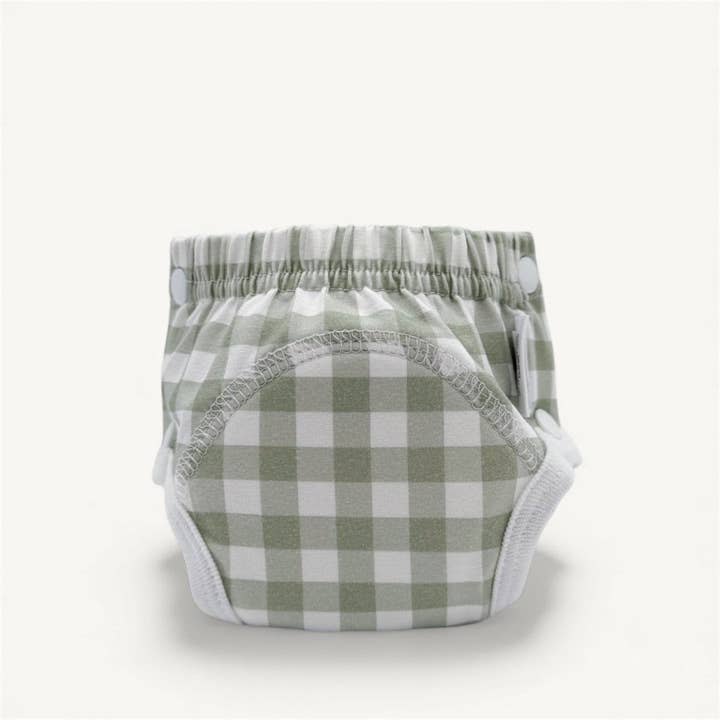 Toilet Training Undies Pants | Green Gingham for wholesale by Mimi and Co