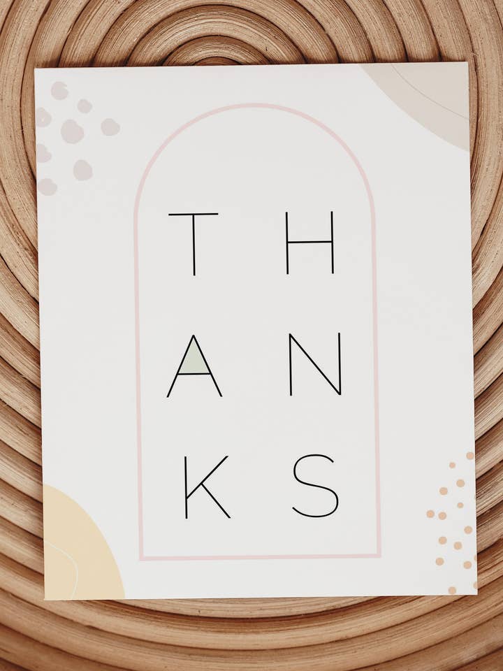 Thanks // Thank You Card // Appreciation Card for wholesale by Hotdogs & Poodles Accessories