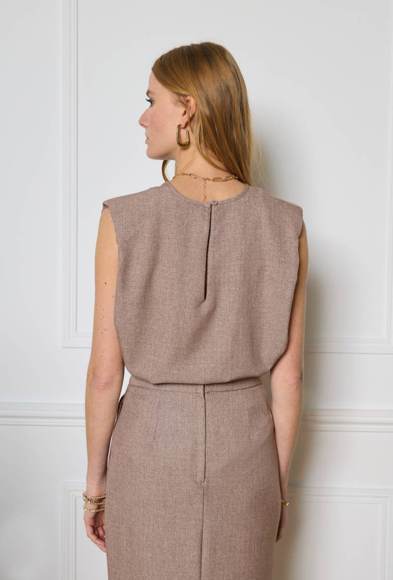 LULUMARY – wholesale Stickad topp - Dam – Strukturerad topp GL0204