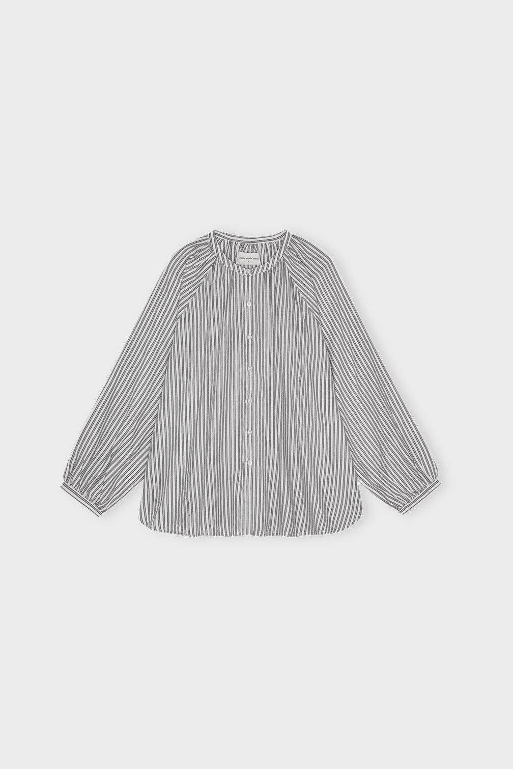 calmly shirt flannel - ecru/moonless night for wholesale by moshi moshi mind