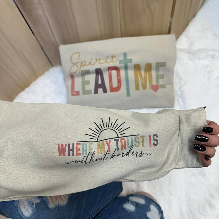 Spirit Lead Me Sweatshirt on Sand for wholesale by RMN Wholesale