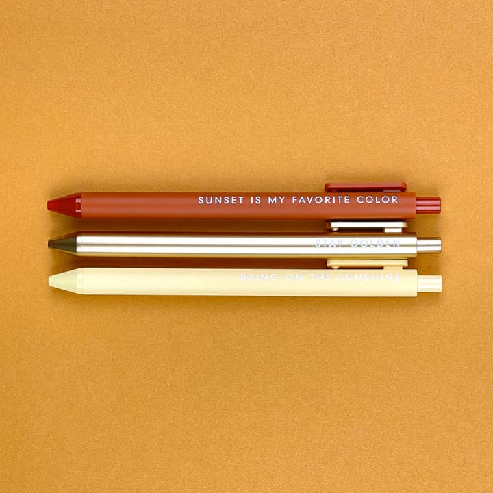 Ruff House Print Shop - Wholesale Pen - Sunshine Jotter Gel Pen: Set of 31