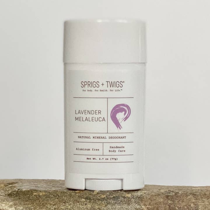 Natürliches Deodorant Lavender Melaleuca für den Großhandel von Sprigs + Twigs