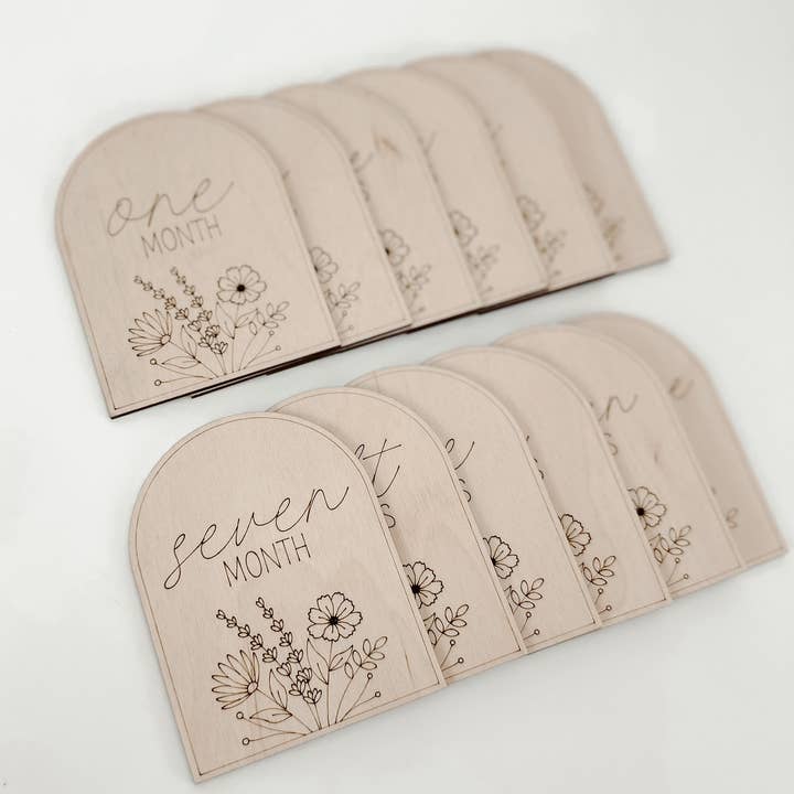 Wildflower Baby Monthly Markers for wholesale by Mud & Honey