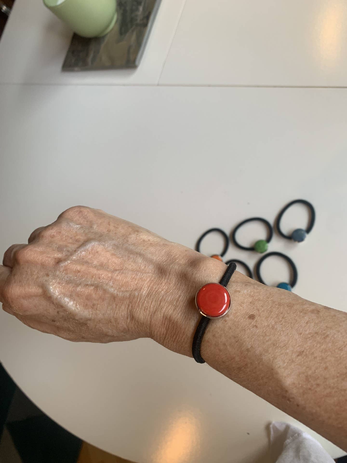 Veronica Riley Martens – wholesale Hair tie – Elastic Hair Tie with Tagua Bead Accent, Doubles as Bracelet2