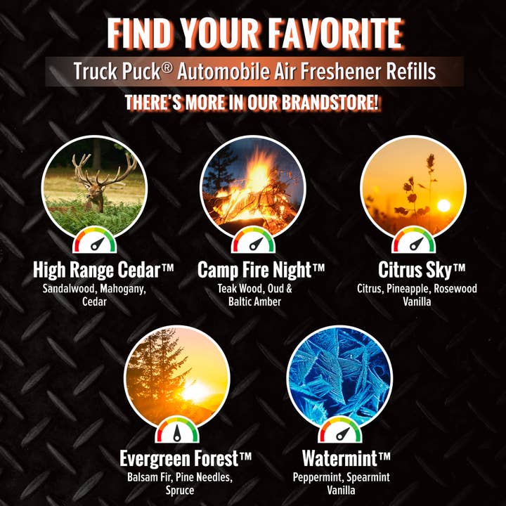Belle Aroma® - Wholesale Car Freshener - Unisex - Truck Puck® Campfire Nights Refill (6-Pack)4