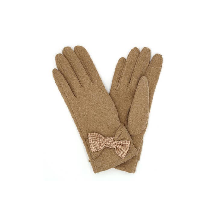 Collections by Fame Accessories - Wholesale Gloves - Women's - Ribbon Bow Decor Smart Gloves