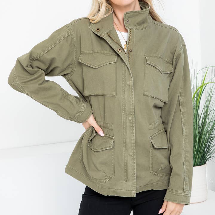 Wholesale olive utility jacket for your store Wholesale olive utility jacket for your store
