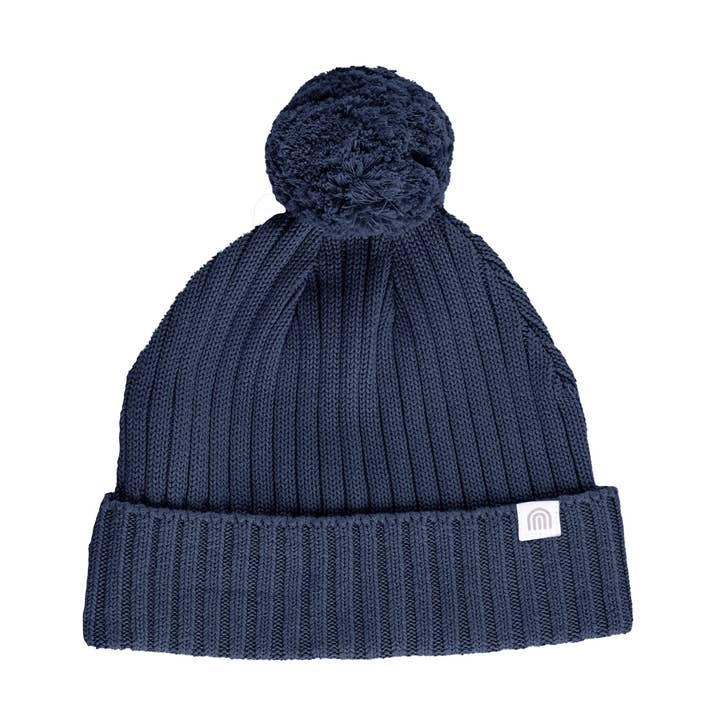Chunky Rib Knit Beanie - Navy for wholesale by Kynd Baby