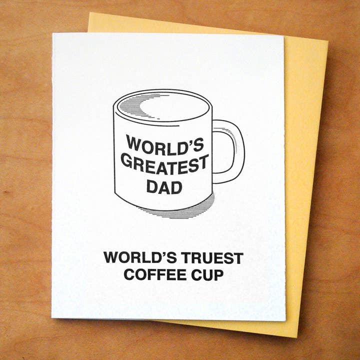 Greatest Dad Mug Greeting Card for wholesale by McBitterson's