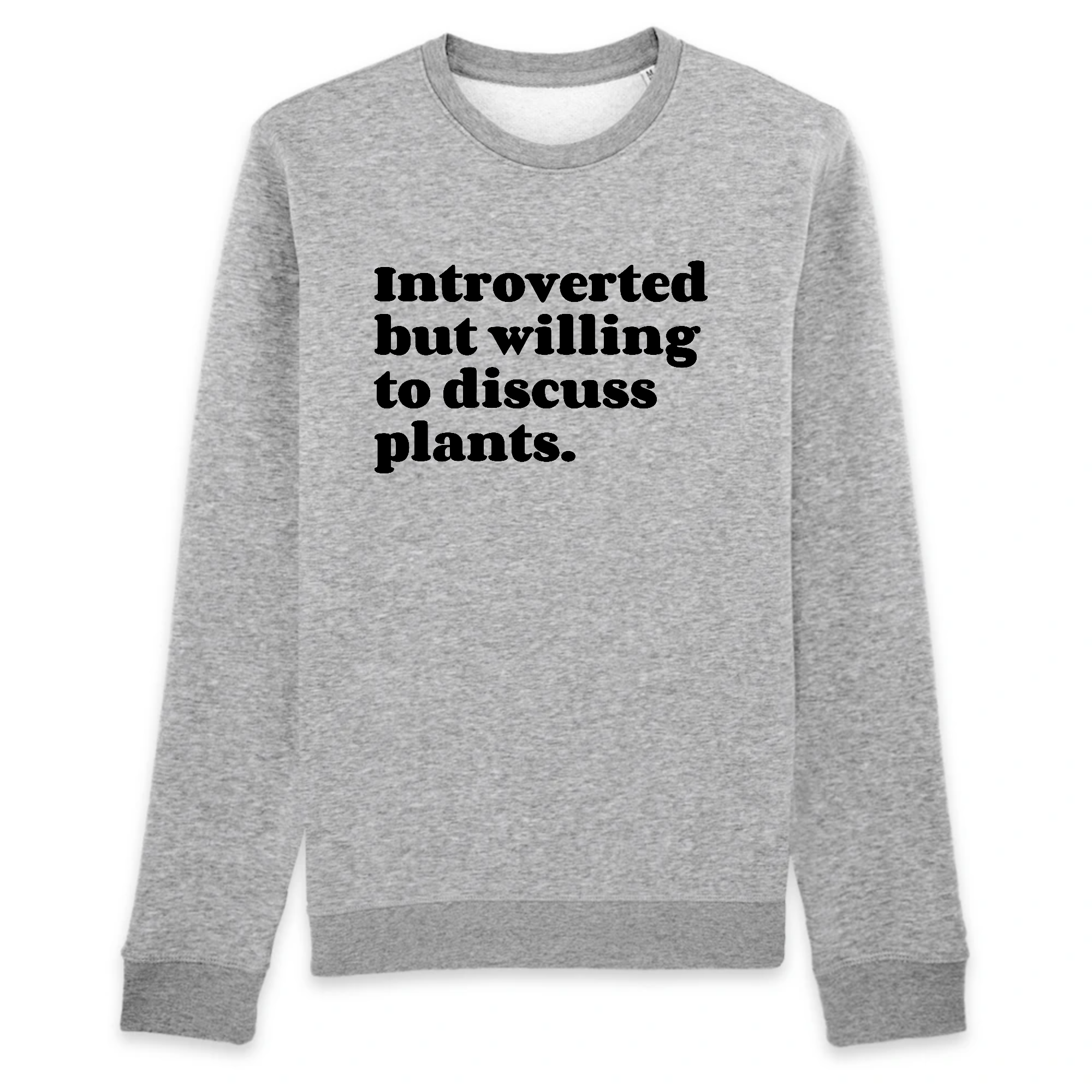 Oat Milk Club – wholesale Graphic sweatshirt – Unisex – Introverted But Willing to Discuss Plants-Organic Sweatshirt1