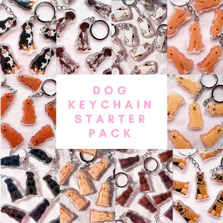 Our Cheery Corner - Wholesale Keychain - Unisex - Dog Keychain Starter Pack