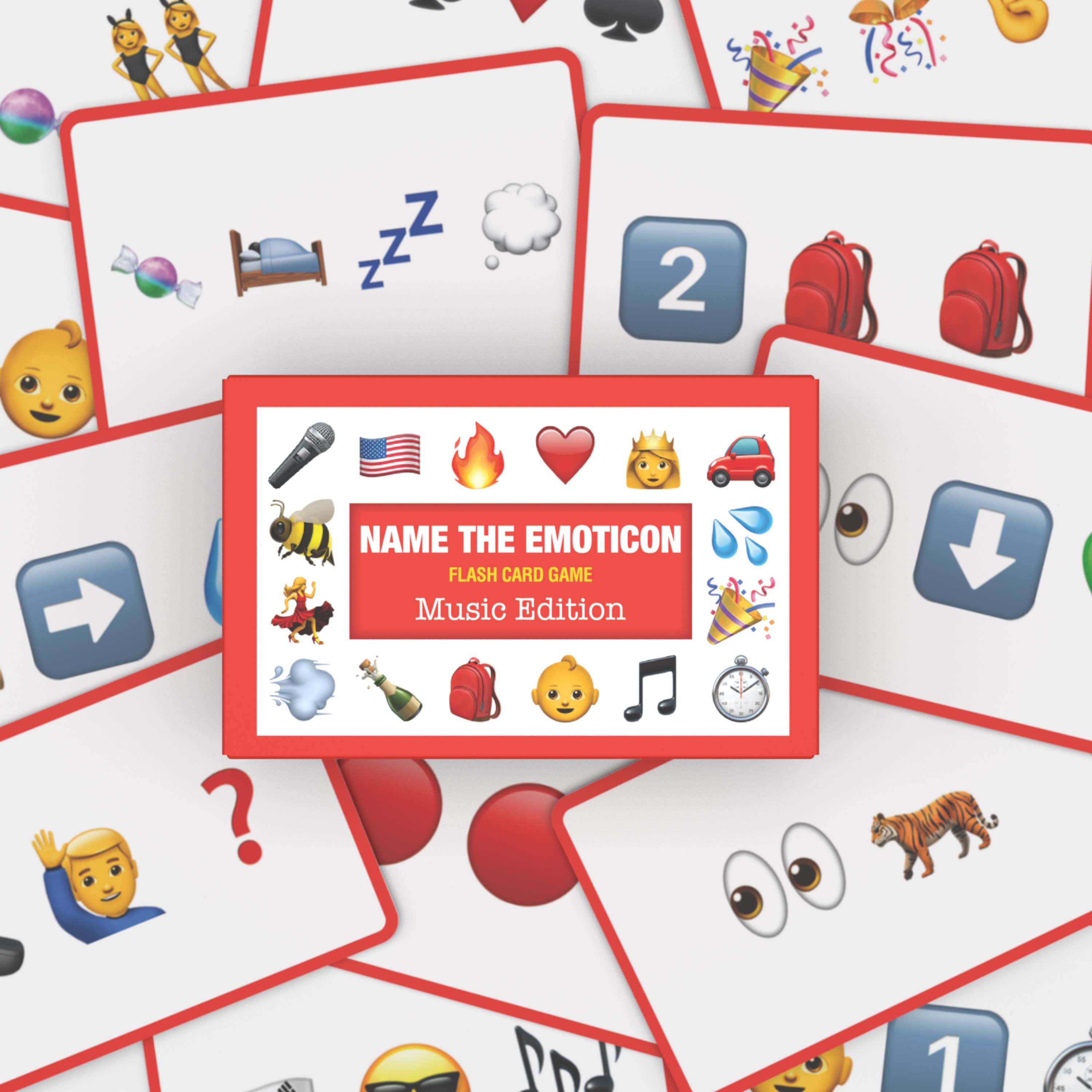 Bubblegum Stuff UK - Venta al por mayor Juegos de cartas - Nombra el Juego de Cartas de Emoticonos de Música | Trivia de Tarjetas3