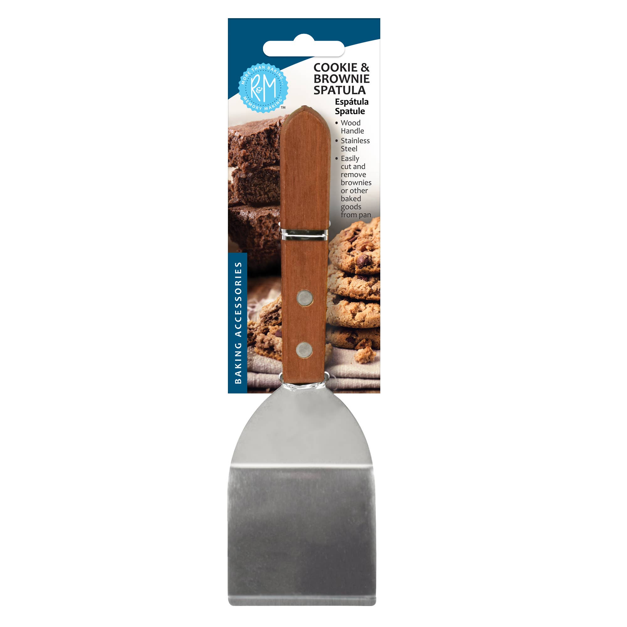 R&M International - Vendita all'ingrosso Spatole - Spatola 19,5 cm con manico in legno cardato0