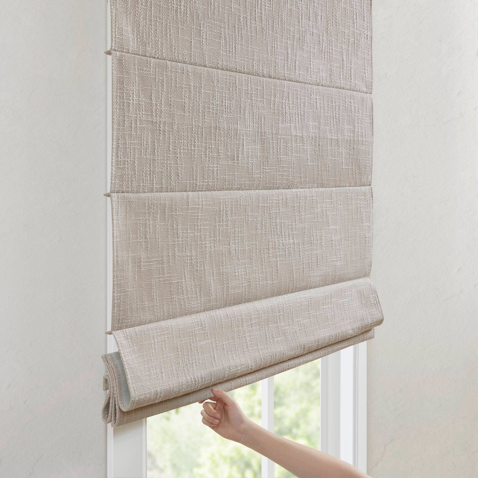 Olliix - Wholesale Curtain - Total Blackout Cordless Roman Shade, Linen5