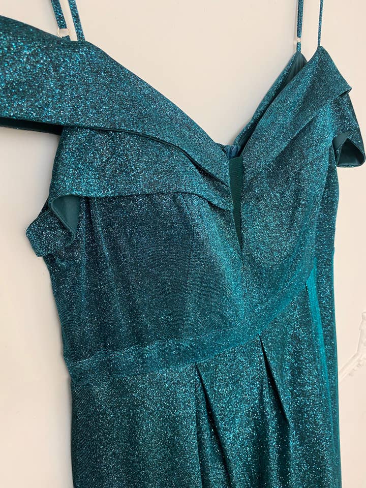 Lautinel - Wholesale Gown - Women's - Boat Neck Sequin Long Evening Dress R18361