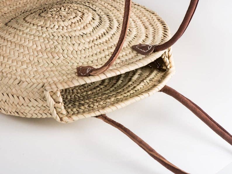 ProHandmadeDesign - Wholesale Beach Bag - STRAW BAG Handmade with leather, French Market Basket1