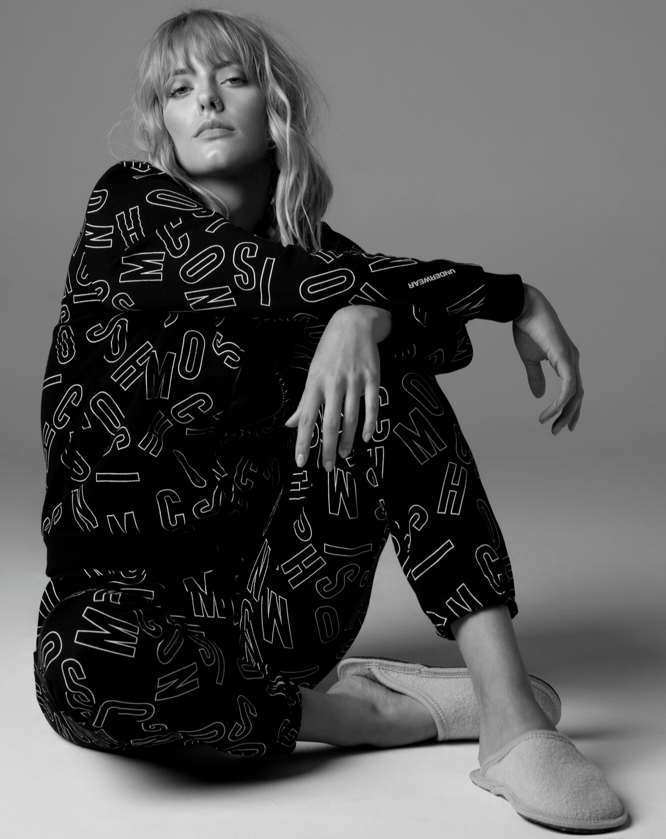 Le Clare - Vente Chaussons – femme - Pantoufles Stella en laine bouillie pour femmes bleu ciel5