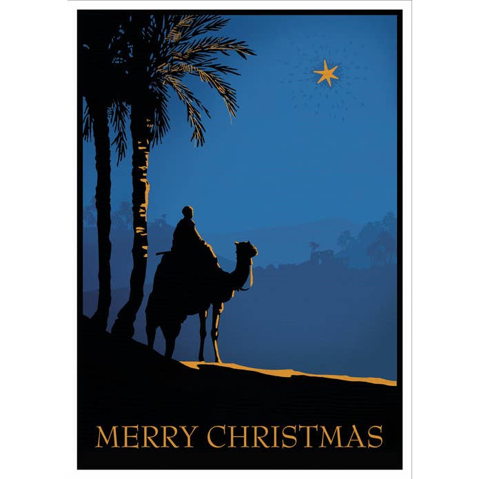 Camel With Star Holiday Card for wholesale by Studio Eleven Papers