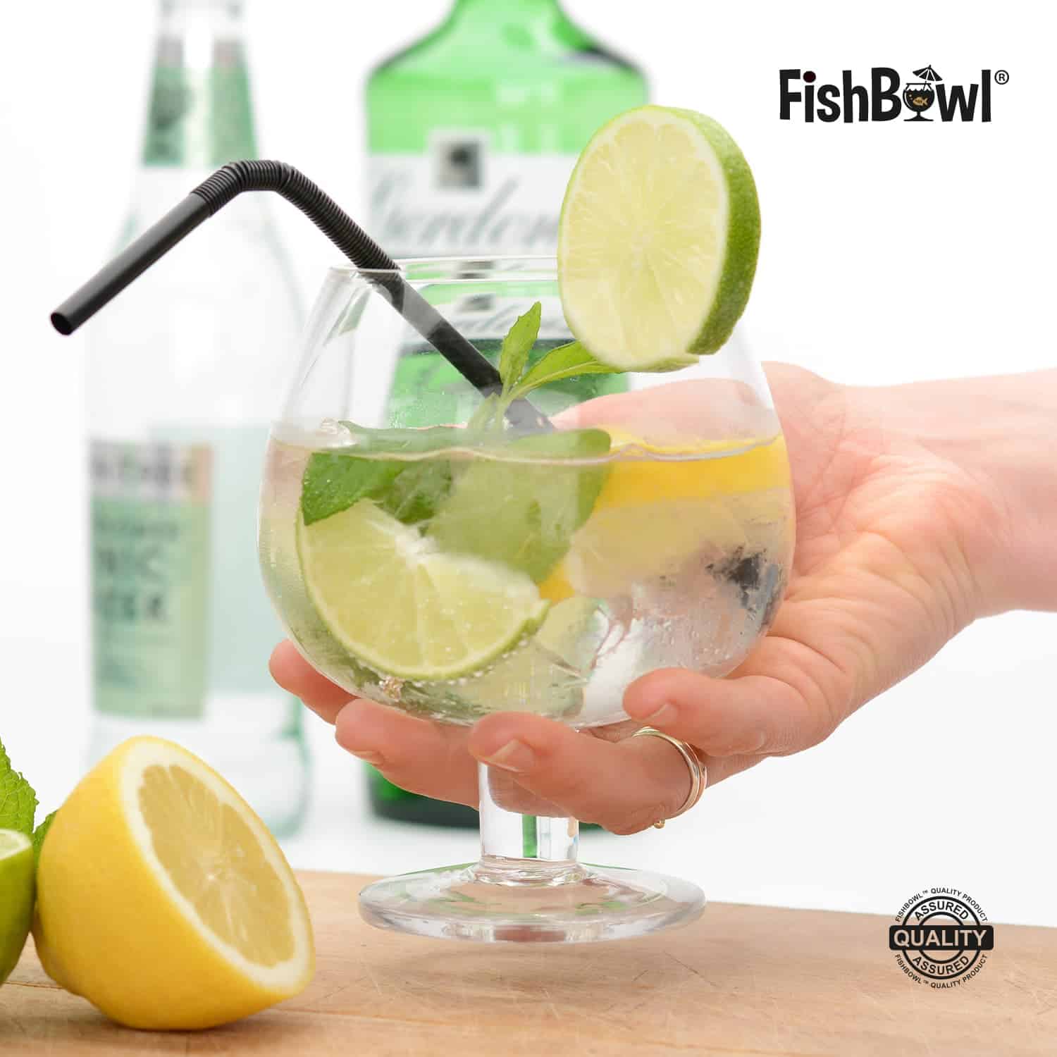 Wholesale Gifts Tomorrow – wholesale Cocktail/liquor glass – Fishbowl Set Of 2 Gin Cocktail Vodka Glass 600ml Gift Set3
