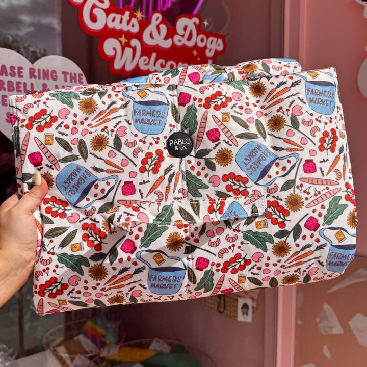 Tapete de Viagem Deluxe: Mercado de Agricultores & Girassóis Ensolarados por atacado de Pablo & Co. Boutique