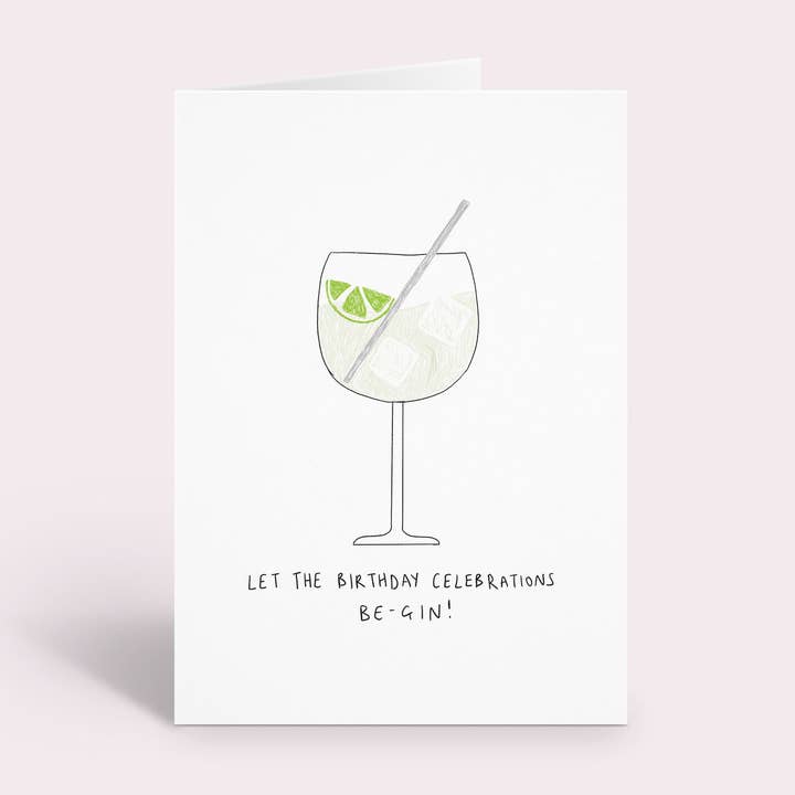 Gin & Tonic Cocktail Birthday Card - Pun - Funny - Greeting Cards - A6 for wholesale by Fab Gab