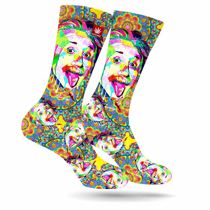 StonerDays Apparel - Wholesale Socks – Unisex - Einstein Pop Art Cannabis Socks0