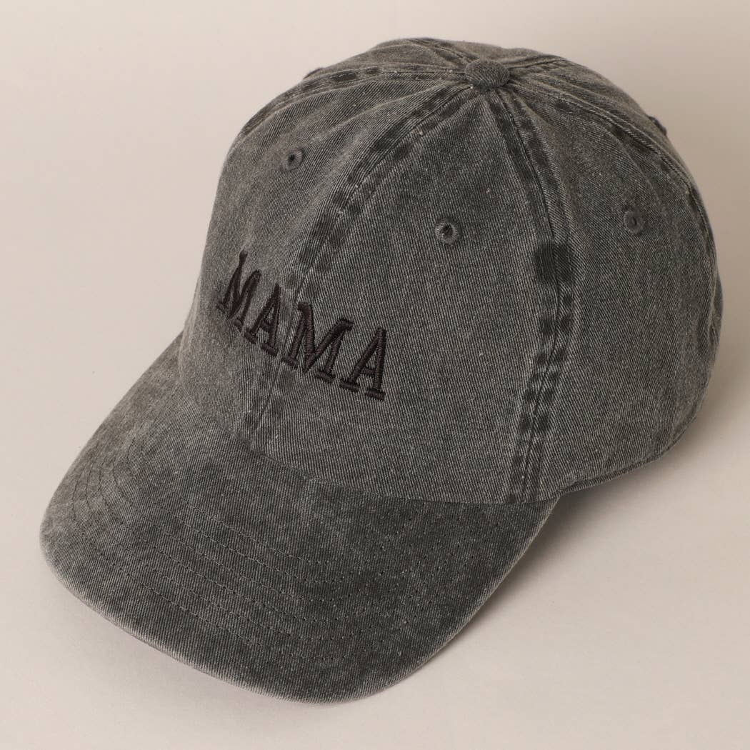 Fashion City - Wholesale Baseball Cap - Women's - MAMA Embroidered Cotton Baseball Cap1