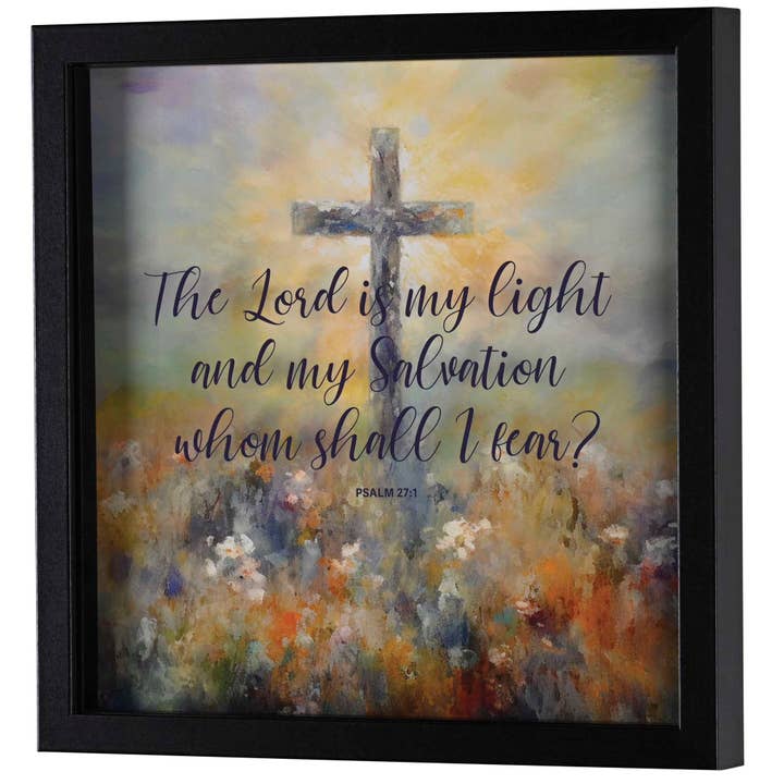 Framed Wall Art The Lord Is My Light for wholesale by Cottage Garden