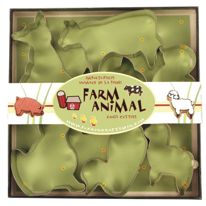 Fox Run Brands - Wholesale Cookie Cutter - Fox Run Farm Animal Cookie Cutters, Set of 7, 3.5" x 3.5"
