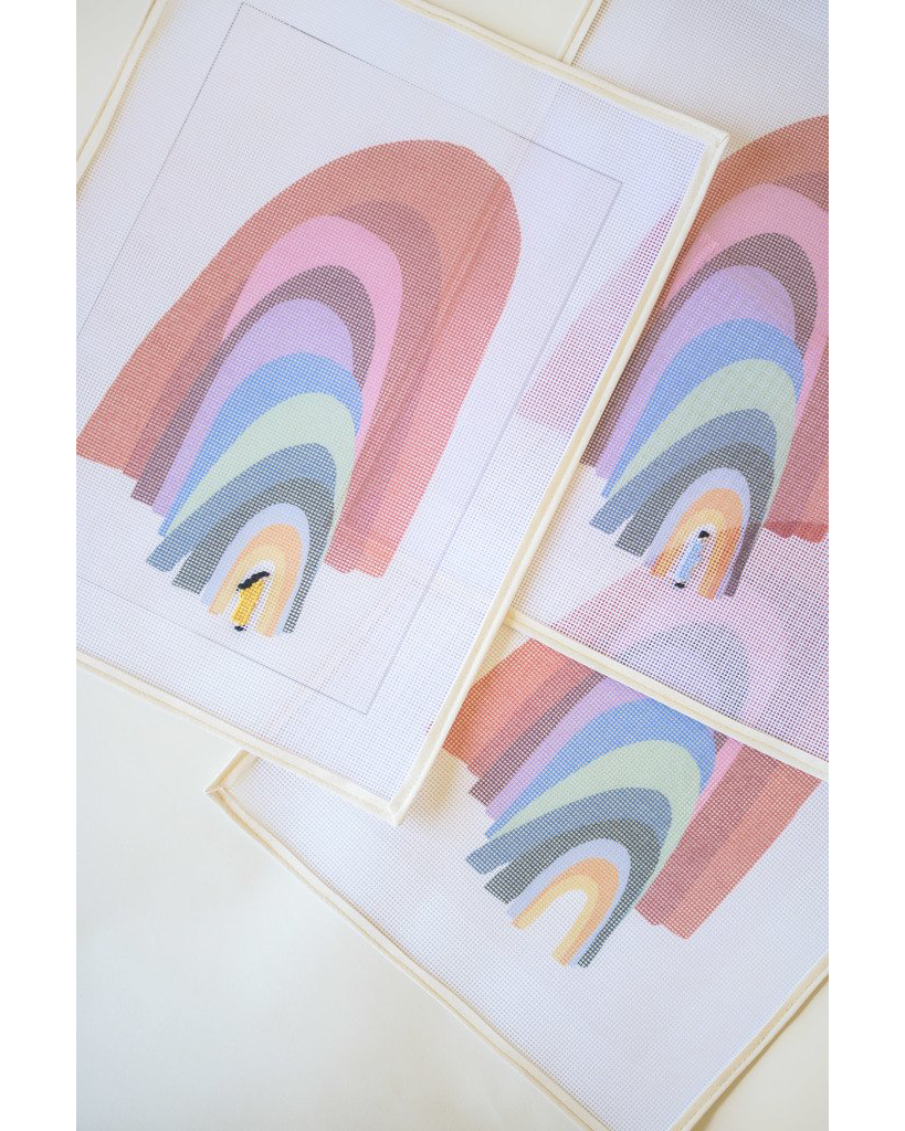 Unwind Studio - Wholesale DIY Craft Kit - From the Other Side Rainbow Needlepoint Kit6