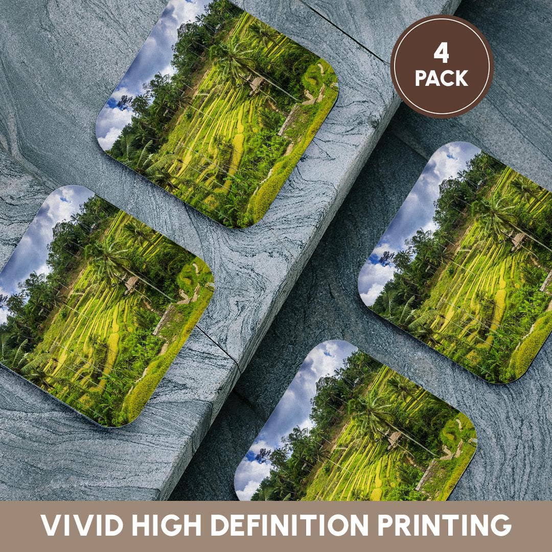 3dRose - Wholesale Coasters - 3dRose, Rice fields at Tegallalang Rice Terrace, Bali, Indonesia, Coaster12