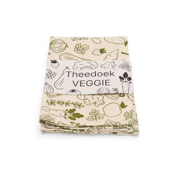 Hollandsche Waaren - Wholesale Tea Towel - Veggie Green Tea Towel2
