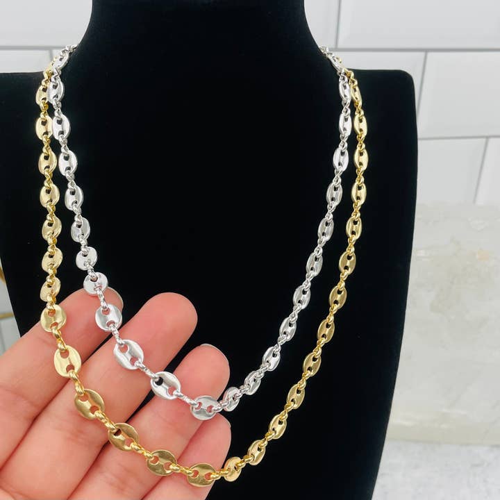 Collier orné d'une chaîne à maillons fantaisie en cristal, 16 pouces, 18 pieds ou 20 pouces pour la vente par Rock Paradise