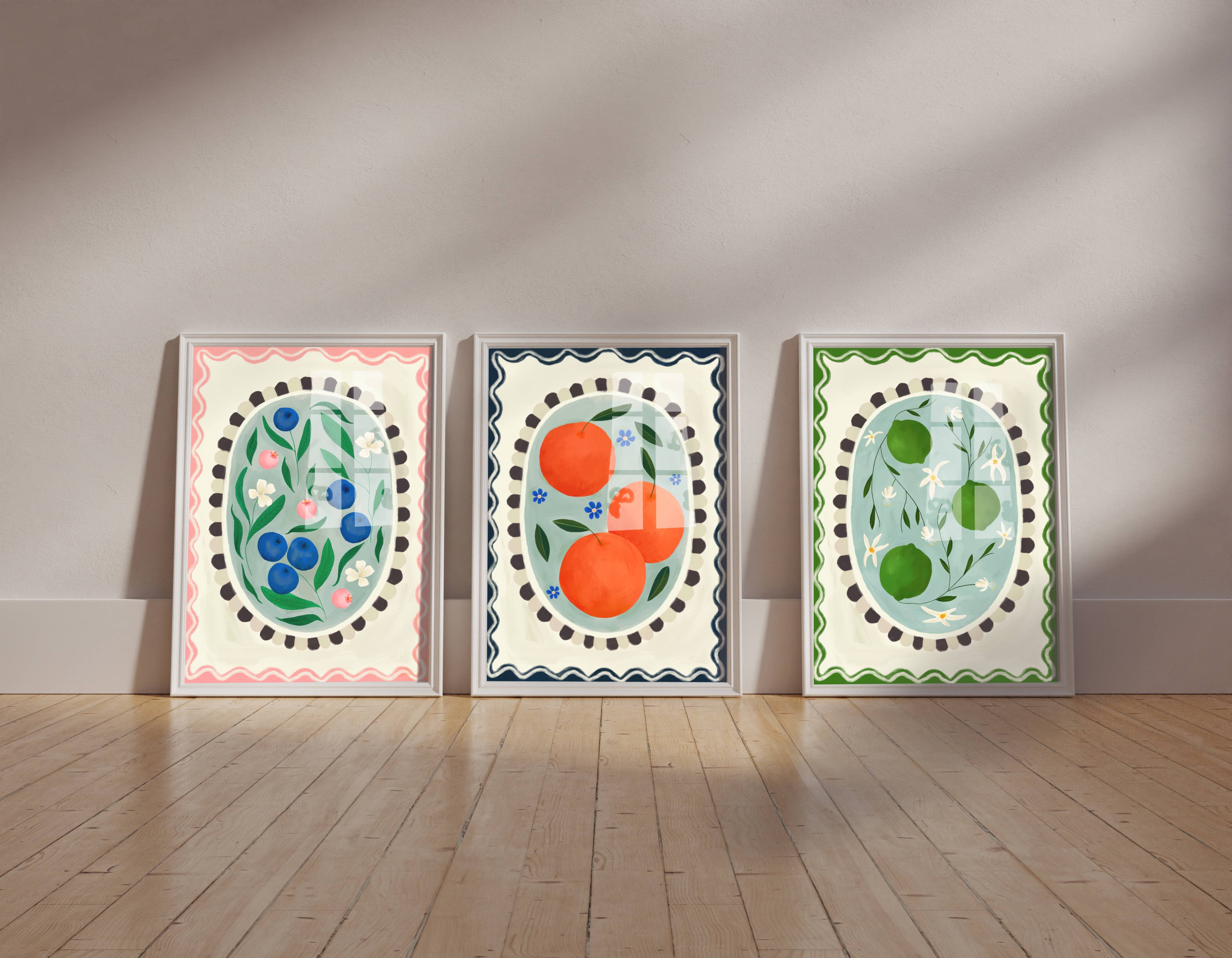 Kate Fox Design - Wholesale Art print - Lime with border, Art print, Kitchen art,  colourful art 8