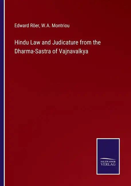 Books by splitShops - Wholesale Law Book - Hindu Law and Judicature from the Dharma-Sastra of Vajnavalkya - Paperback0