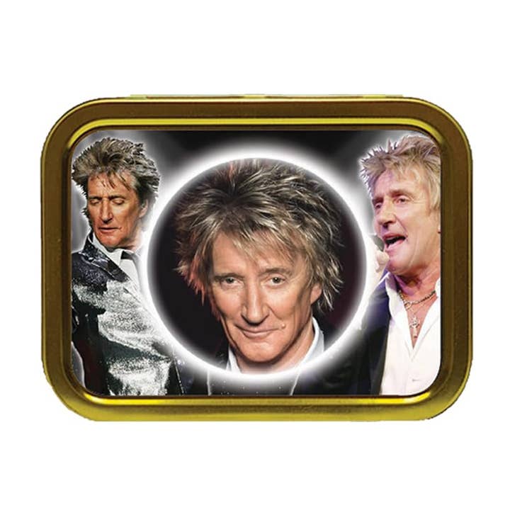 Rod Stewart Icon Tobacco Tin – Sleek, Durable & Stylish for wholesale by Personalised Gift Products LTD