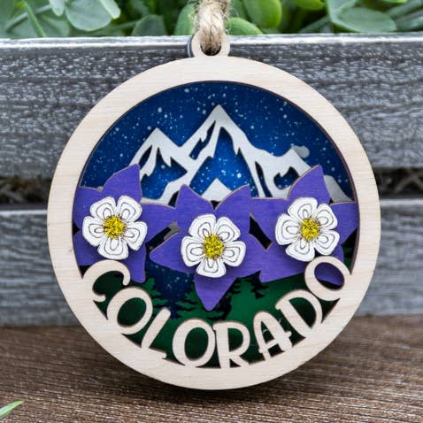 3D Colorado - Columbine Ornament for wholesale by Mile High Gifts