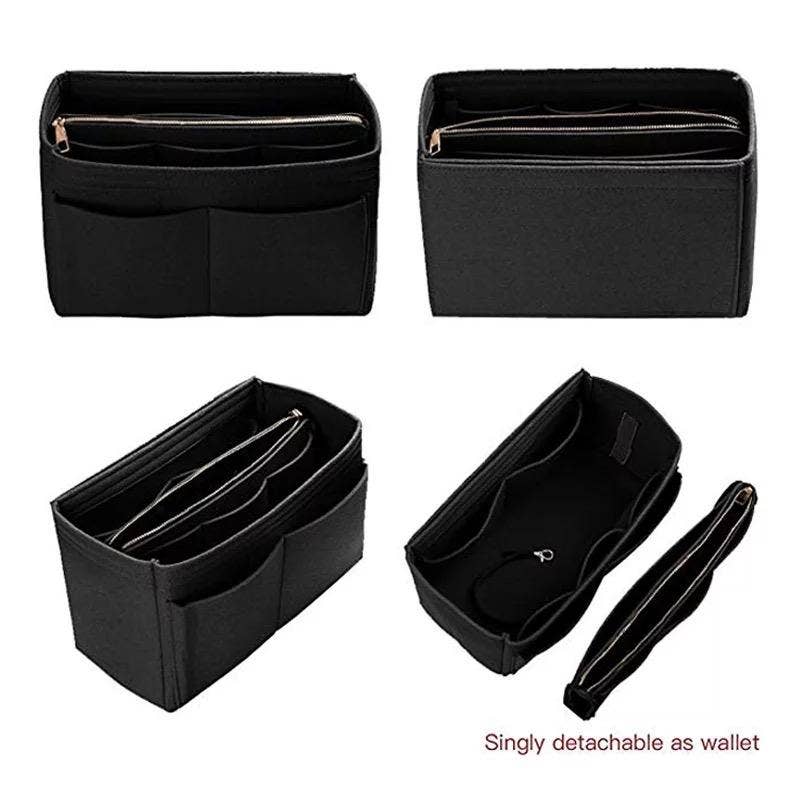 The Classy Cloth WS – Engroshandel Tasketilbehør - Dame – Tote Taske Pung Organizer Indsats - Sort RTS6