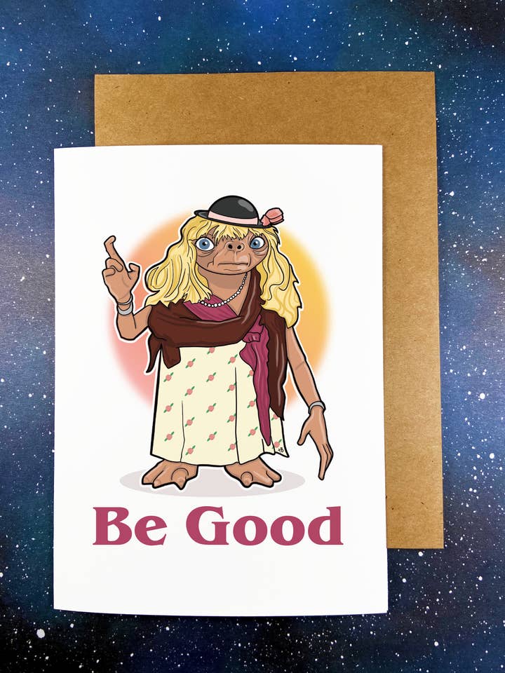 Carte de vœux E.T. l'extraterrestre - Be Good pour la vente par The Red Swan Shop